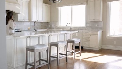 Adrien Natural Wirebrush Wood Saddle Barstool with Cream Cushion, Set of 2