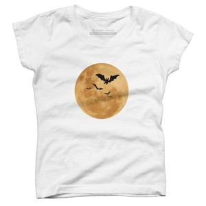 Girl's Design By Humans Halloween - Moon By MonkeyStore T-Shirt - 1 of 3