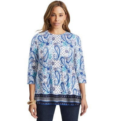 Jessica London Women's Plus Size Stretch Knit Swing Tunic