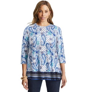 Jessica London Women's Plus Size Stretch Knit Swing Tunic - 1 of 4