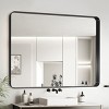 GlasFlength Decorative Wall Mirrors Rectangular Accent Mirror Wall Mirror Polished Mirror Decorative Mirror for Living Room, Black, 36"*30"*2" - 2 of 4
