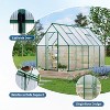 6 ft x11 ft Polycarbonate Aluminum Outdoor Greenhouse for Outdoors, Garden, Aluminum Large Walk-In Greenhouses - 3 of 4