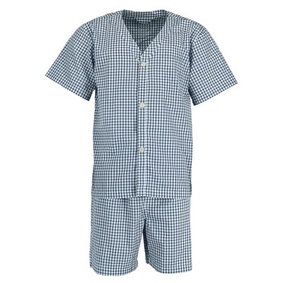 Men's Soft Cotton Knit Jersey Pajamas Lounge Set, Short Sleeve