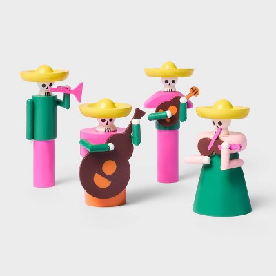 Día de Muertos 4" Calaveritas Mini Figurine Set