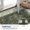 Washable Non-Slip Plaid Carpet - Modern Short Pile Rug for Living Room, Bedroom & Laundry Room - Soft Anti-Foul Home Decor - 3 of 4