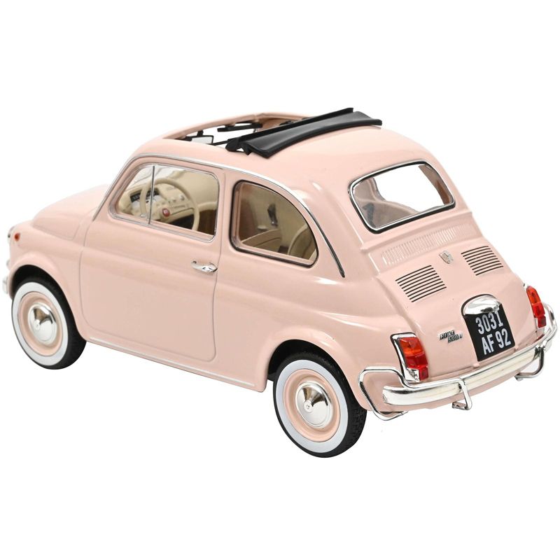 1968 Fiat 500L Pink with Special BIRTH Packaging "My First Collectible Car" 1/18 Diecast Model Car by Norev, 2 of 4