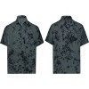 LA LEELA Men's Beach Shirts Casual Button Down Short Sleeve Shirts for Men XS Silver Crumple Tie Dye - 3 of 4
