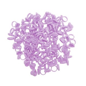Unique Bargains Portable Heart-shaped Glue Rings 100 Pcs - 1 of 4