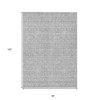 Silver Gray And Ivory Floral Washable Indoor Outdoor Area Rug - 3 of 4