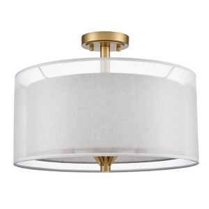 Claxy Modern Gold Drum Ceiling Light 5-Light - 1 of 4
