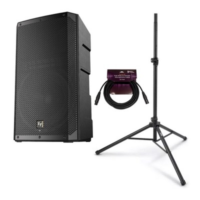 Electro Voice ELX200 15P 15 Inch 1200W 2 Way Powered Black Loudspeaker Bundle