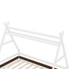 KTMBDW House Shape Montessori House Bed Wood Floor Bed with Stairs Bed Frame for Kids No Box Spring Needed - 4 of 4