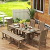 WestinTrends 6 Piece Outdoor Patio Dining Set Outdoor Table and Bench Chair Set - 2 of 2