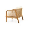 PAGED Outdoor Dining Chairs Contemporary Wood Patio Chairs with Arms, Upholstered Seat for Patio, Yard, Balcony - 3 of 4