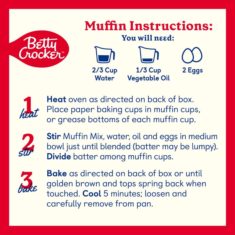 Betty Crocker Chocolate Chip Muffin and Quick Bread Mix - 14.75oz, 5 of 13