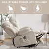 PAGED Modern Swivel Massage Recliner Chair with Heating, Rocking Chair with 2 Cup Holders, Side Pocket and USB Port for Living Room, Bedroom - 4 of 4