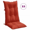 vidaXL Highback Chair Cushions 4 pcs Melange Red 47.2"x19.7"x2.8" Fabric - 2 of 4