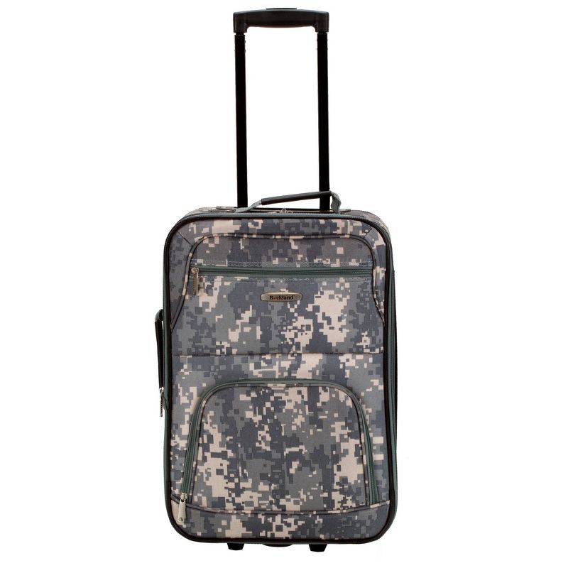 Rockland Melbourne 3pc Expandable ABS Hardside Checked Spinner Luggage Set - Camo, 3 of 9