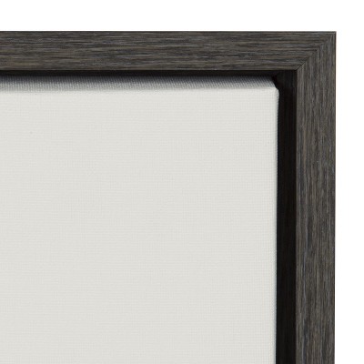 Haze Agave Succulent Gray Canvas Wall Art with Black Frame, 22x22