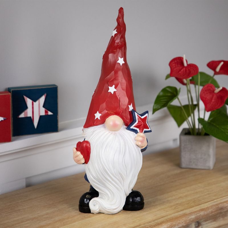 Northlight Gnome Holding Star Patriotic Outdoor Garden Statue - 16.5", 2 of 7