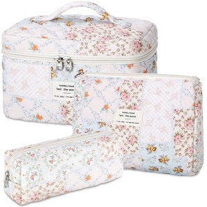 Generic Floral Makeup Bag Cute Floral Coquette Aesthetic Toiletry Bag - 1 of 4
