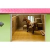 Kids Globe 1/24 Pink, White & Green Wooden Horse Stable w/ 2 Box Stalls & Workshop 61068 - 2 of 4