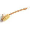 Extra Firm Dry Body Brush, Anti-Cellulite Brush for Blood Circulation & Smoothing, Includes Hand-Held Brush + Detachable Long Handle, M3 Naturals - 2 of 4
