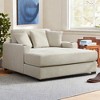 Merax Modern Chenille Chaise Lounger with Charge Station, Cup Holders & Washable Cushions - 2 of 4