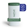 Native Plastic Free Deodorant for Men & Women - Eucalyptus & Mint - Aluminum Free - 2.65oz - 3 of 4