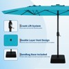 15ft Large Patio Umbrella，Rectangular Patio Umbrella with Crank Handle, UV Protection for Outdoor Market, Backyard, Pool - 4 of 4