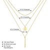 Turandoss 3PCS Gold Initial Layered Necklaces for Women, Stacking Coin Letter Pendant Y Necklace, Gold Jewelry for Women, Birthday Gifts for Her - 2 of 4