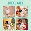BenBen Teddy Bear Stuffed Animal, Set of 5, 8" Small Teddy Bear Bulk, Baby Bear Plush Toy for Baby Shower(Brown/Dark Brown/White/Pink/Black) - 4 of 4