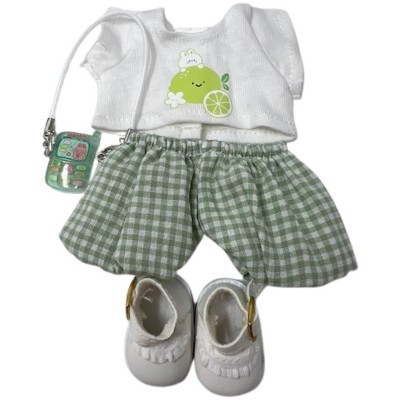 Doll Clothes Superstore Trendy Day Out Set: Bloomer Pants, Lace Shoes & Cell Phone for 17.5 Labubu Dolls