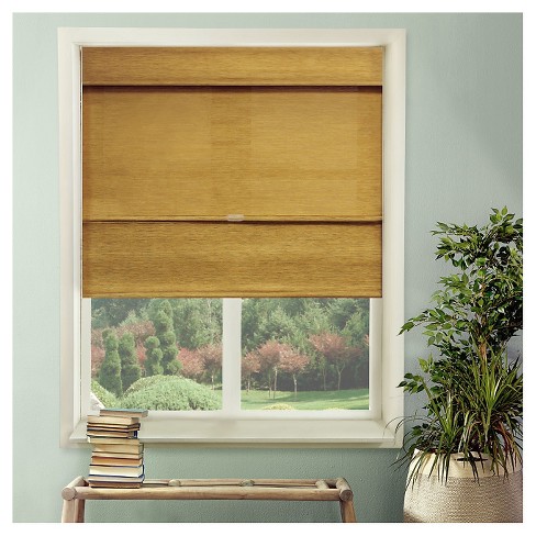 31 X64 Cordless Magnetic Roman Shades Jamaican Antique Gold