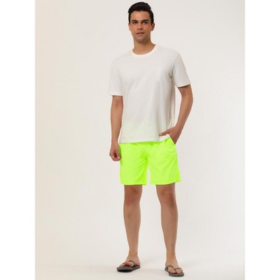 Lars Amadeus Men's Elastic Waistband Mesh Lining Surfing Swimwear Board Shorts 2 Packs Yellow 32 — фото 3