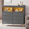 Dresser for Bedroom, with 6 Large Drawers & 2 Open Storage Compartments, Baby Dressers with Changing Table Top for Nursery - 4 of 4