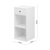 LIVAREEmlen Simple Design White End Table, Storage Cabinet with Drawers, Side Table for Living Room Dining Room Living Room - 2 of 4