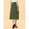 INSPIRE CHIC Women's Casual Elastic Waist Peasant A-Line Midi Skirts with Pockets - 4 of 4
