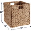 Ornavo Home Water Hyacinth Storage Cube Bin Baskets, Set of 4 - 2 of 4