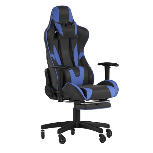 Flash Furniture X30 Gaming Chair Racing Computer Chair with Reclining Back, Slide-Out Footrest, and Transparent Roller Wheels - image 1 of 4