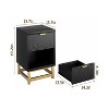 Zstar 2 Drawer Dresser, Modern Bedroom Nightstand, Side Table with Drawers, Suitable for Living Room, Hallway, Entryway - 2 of 4