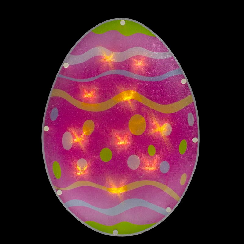 Northlight 14" Battery Operated LED Lighted Easter Egg Window Silhouette, 1 of 4