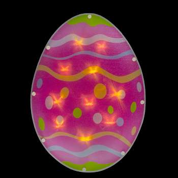 Northlight 14" Battery Operated LED Lighted Easter Egg Window Silhouette
