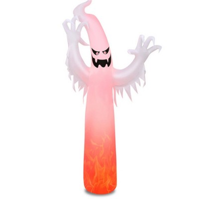 Syemin Decorative Holiday Scene Props Halloween Inflatable Decoration Giant Halloween Inflatable Ghost Decor Party Yard Decoration, White, 35"*35"*90"