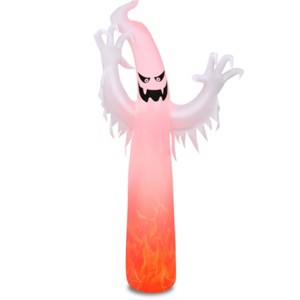 Syemin Decorative Holiday Scene Props Halloween Inflatable Decoration Giant Halloween Inflatable Ghost Decor Party Yard Decoration, White, 35"*35"*90" - 1 of 4