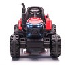 Jojoka 12V Kids Ride-On Tractor with Trailer, Electric Tractor with Dual Motors, LED Lights, USB/MP3, for Ages 3-6 - 2 of 4