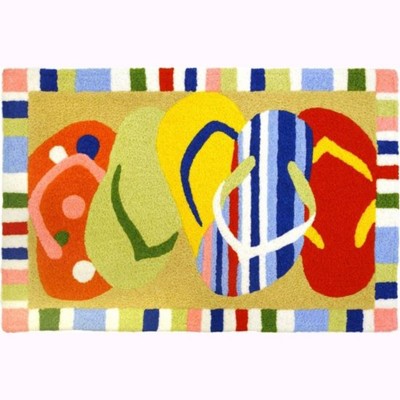 Jellybean Multi-Colored Sandals Rug – Vibrant Indoor & Outdoor Accent Mat, 20"X30"