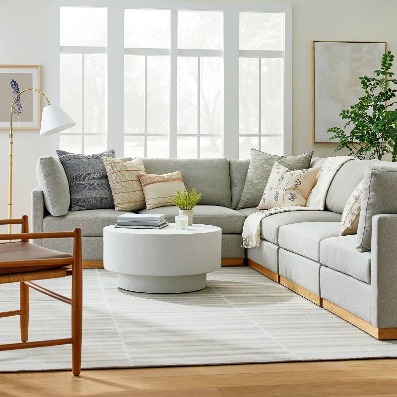6pc Woodland Hills Modular Sectional Light Gray - Threshold&#8482; designed with Studio McGee, 3 of 9
