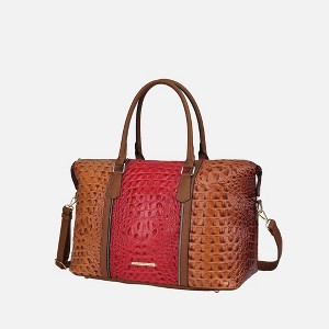 MKF Collection Raven Faux Crocodile-Embossed Women’s Duffle Bag by Mia K - 1 of 4