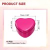 Unique Bargains Heart-Shaped Tinplate Candy Candle Cookie Storage Boxes with Lid 6 Pcs - 2 of 4